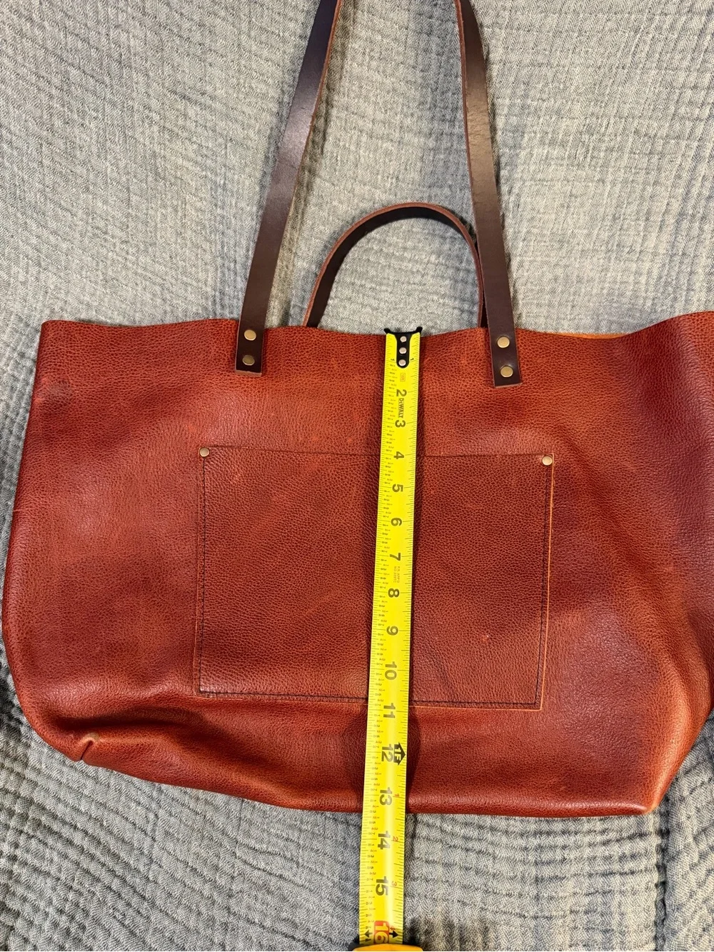 Portland Leather Oversided Tote - Nutmeg